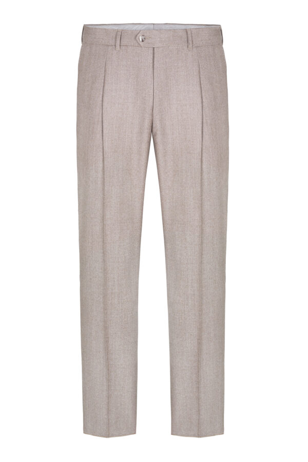 Flanell-Hose in Beige