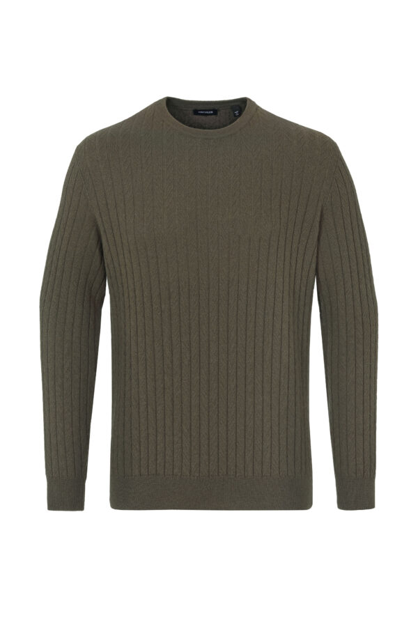 Strick-Pullover in Grün