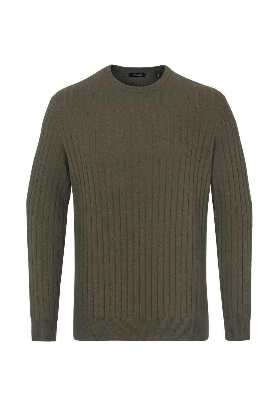 Knitted pullover in green
