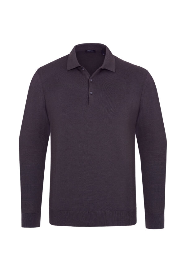 Strick-Polo in Lila