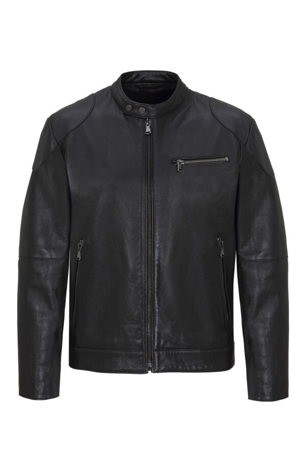 Lederjacke in Schwarz