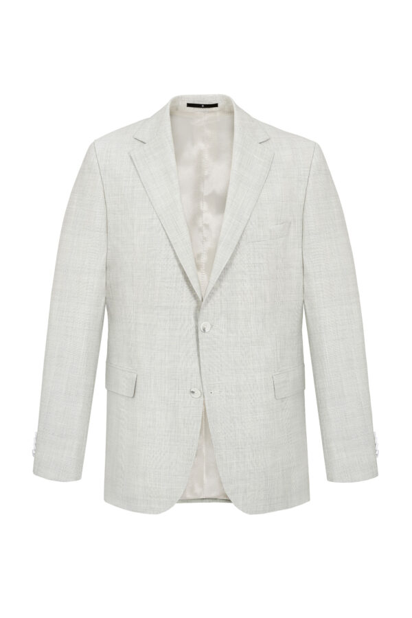 Anzug-Sakko in Hellgrau mit dezentem Karo