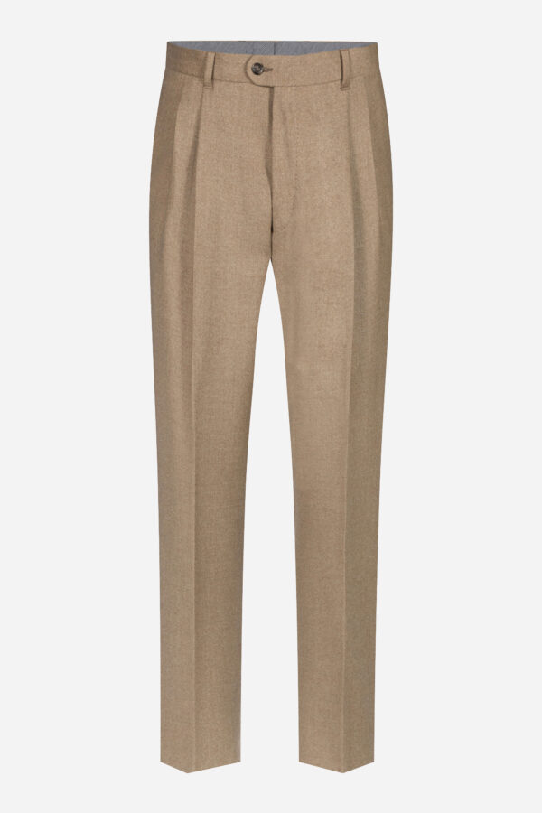 Trousers in light brown in flanell
