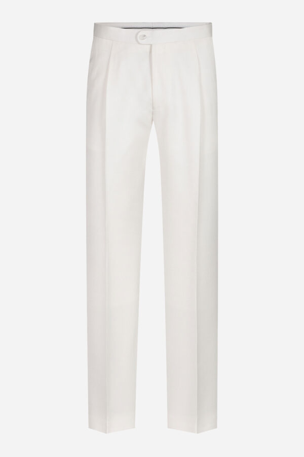 Tuxedo trousers in white